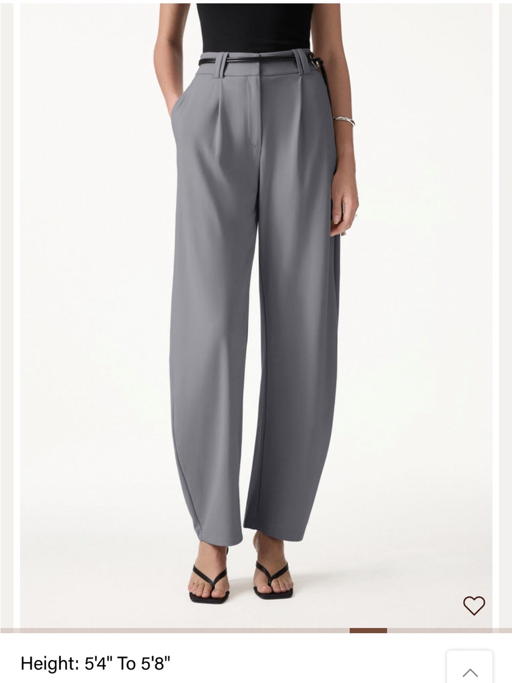 OGL Wide-Leg High-Waist Pants in Gray
